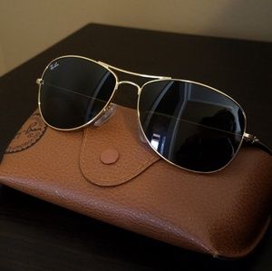 Gold RayBan Cockpit Sunglasses